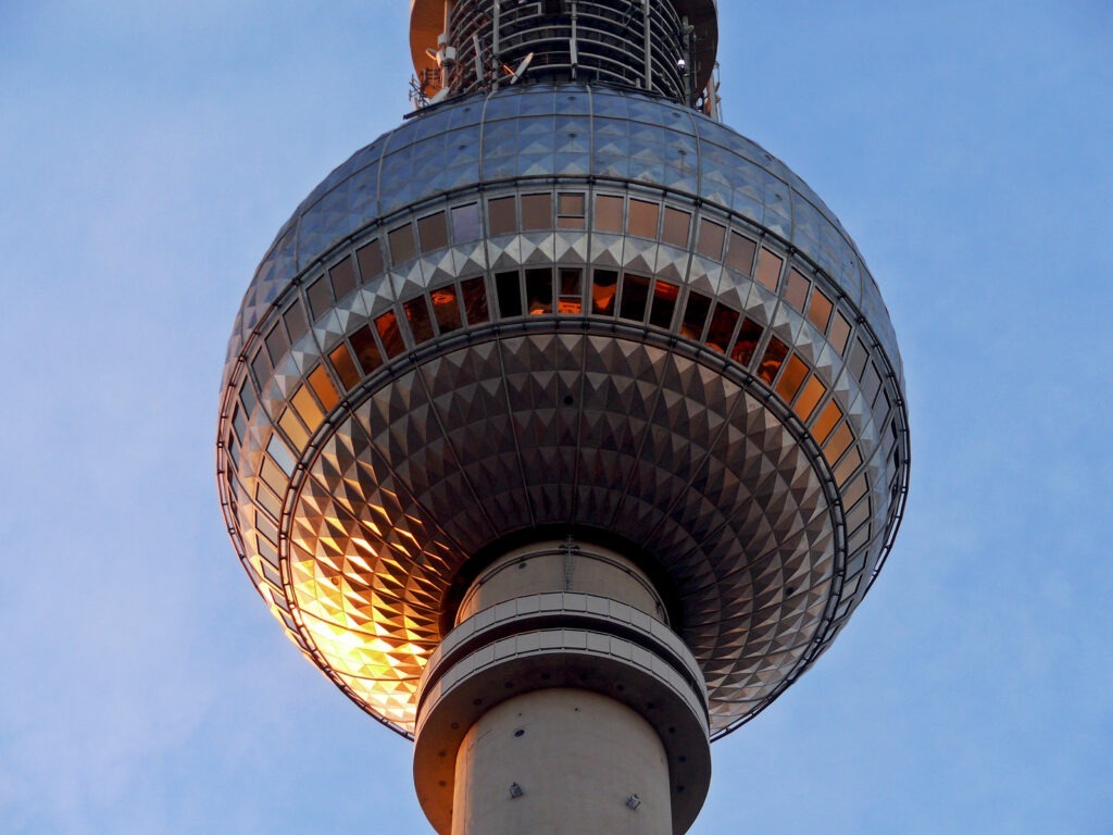 The TV tower in Berlin.