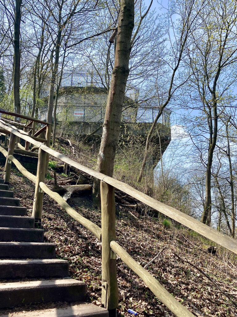 The stairs to the flak tower.