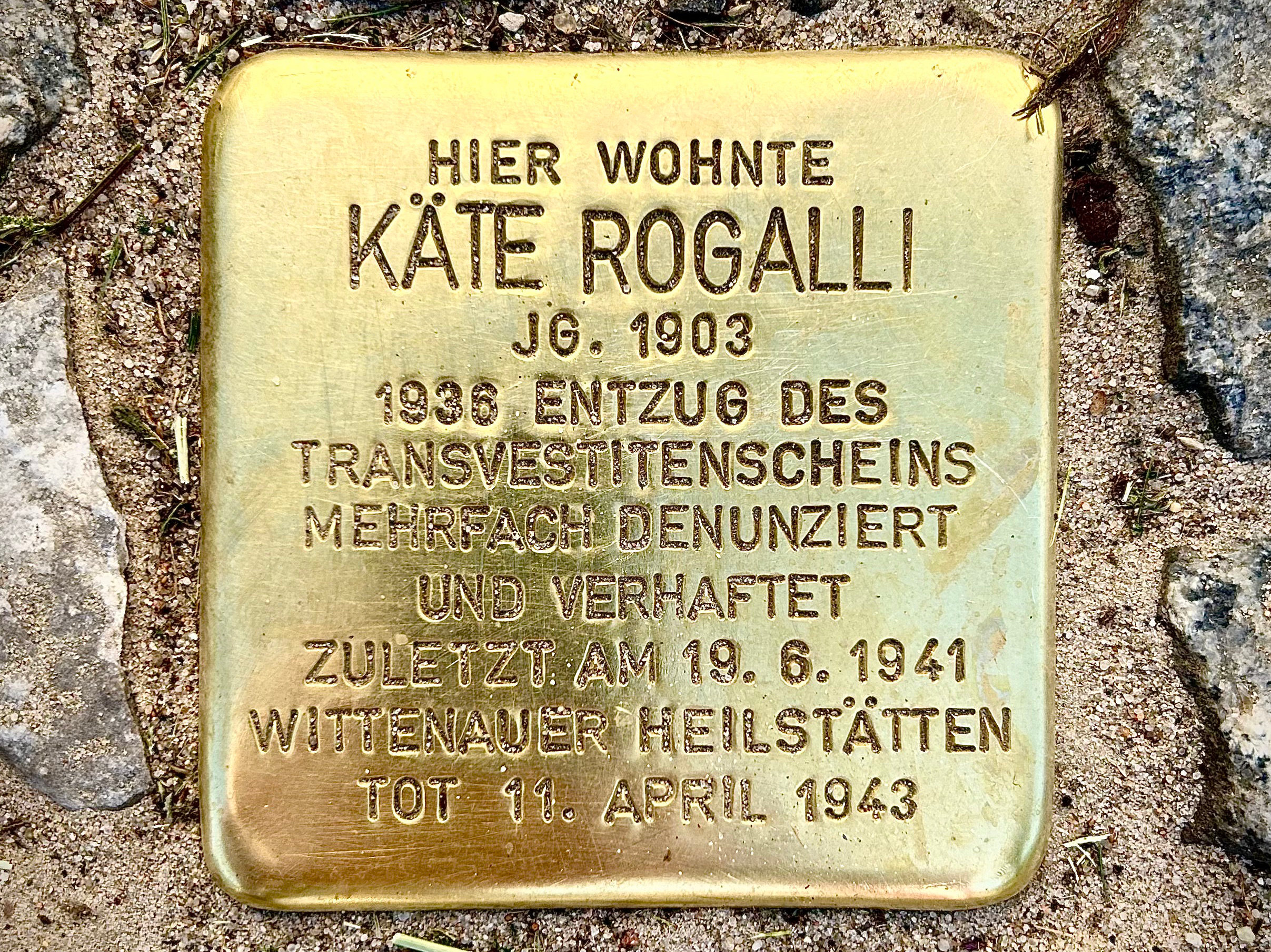 Stolperstein Käte Rogalli