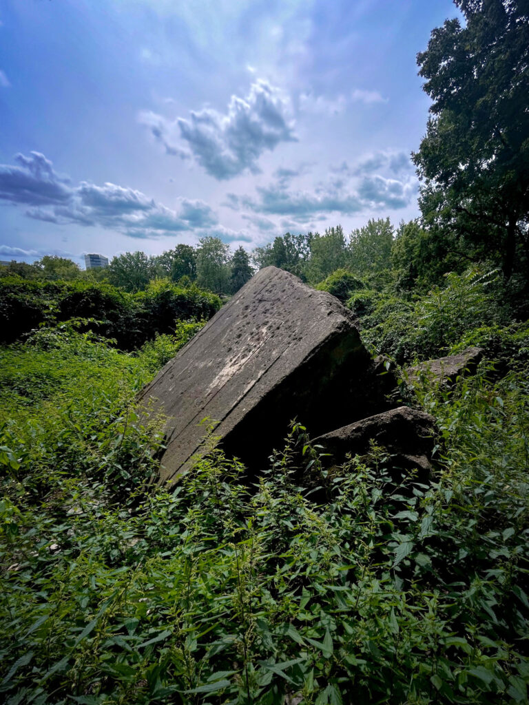 The remains of the WWII bunker in Tiergarten, Berlin.