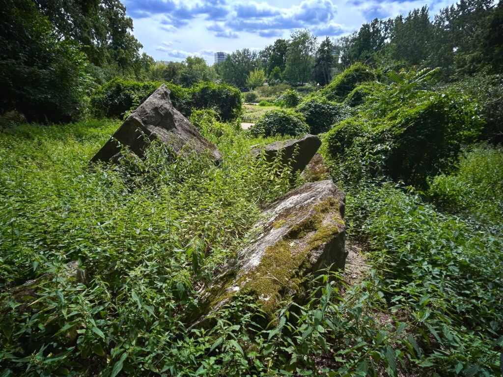 Remnants of a blasted WWII bunker in Tiergarten.