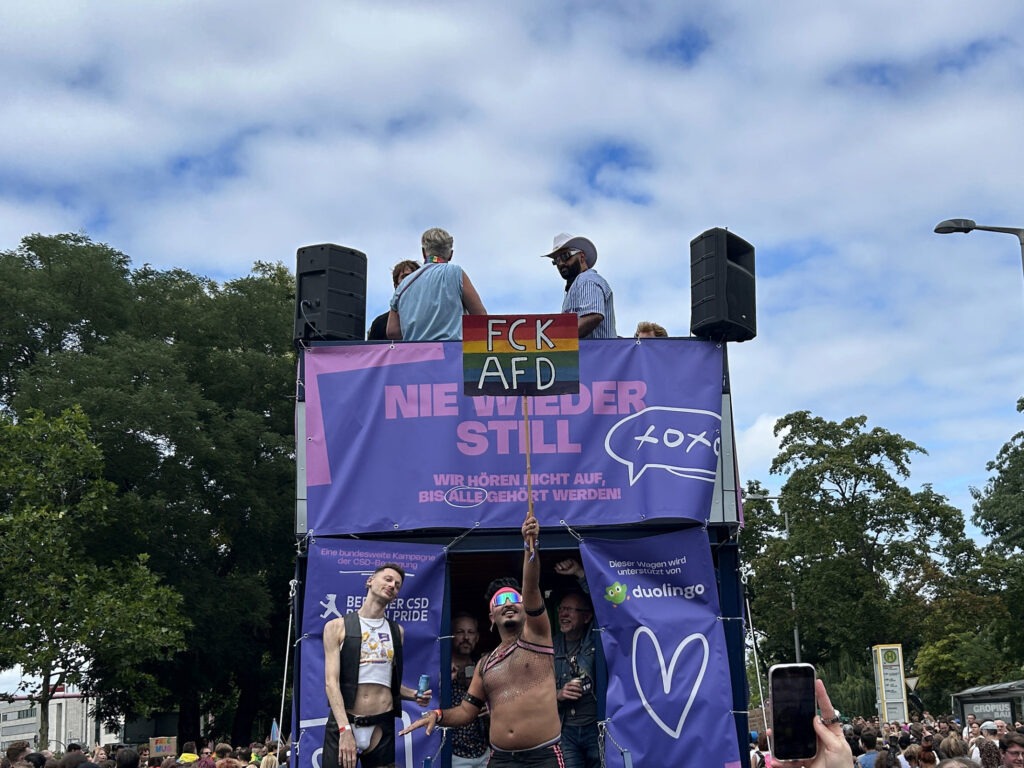 The front truck of the CSD Pride 2025 demonstration in Berlin.