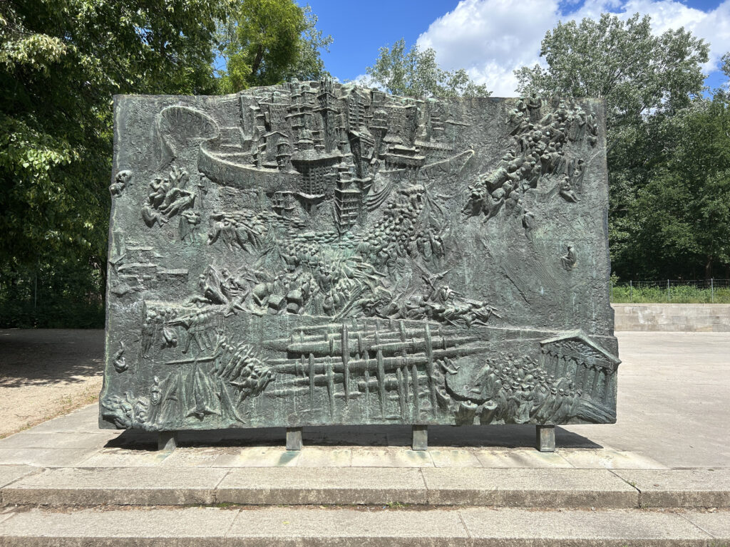 The relief part of the monument to the Spanish Civil War Soldier.