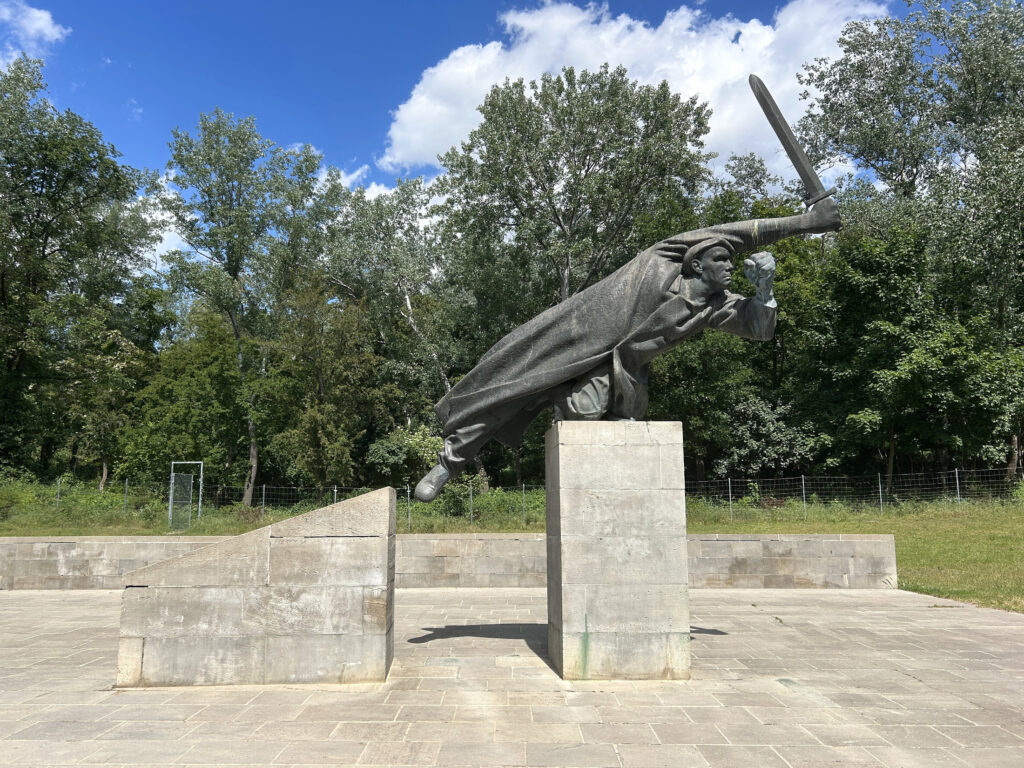 Monument to the Spanish Civil War Soldier in Volkspark Friedrichshain, Berlin.