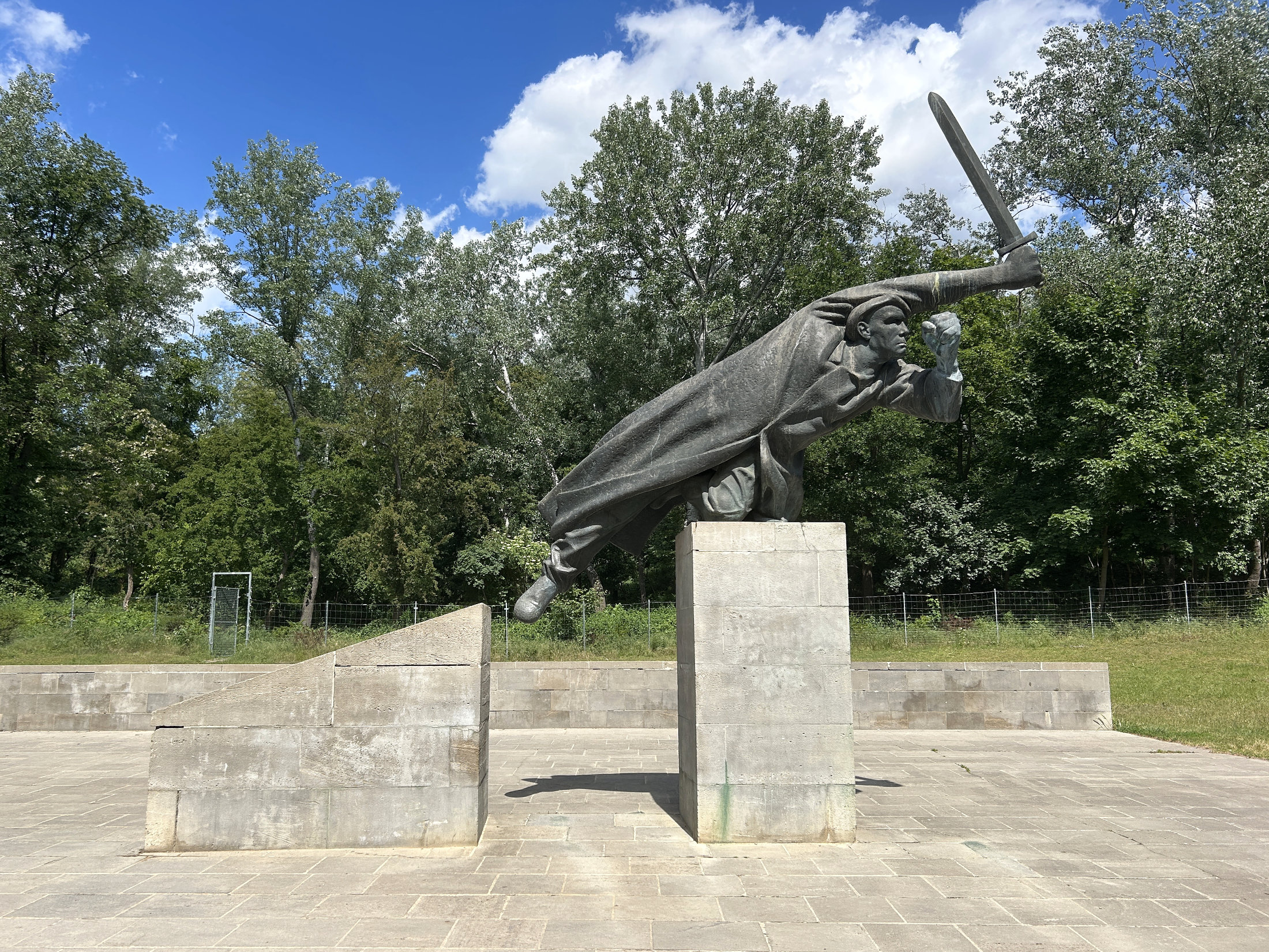 Spanish Civil War Soldier Monument in Volkspark Friedrichshain, Berlin.