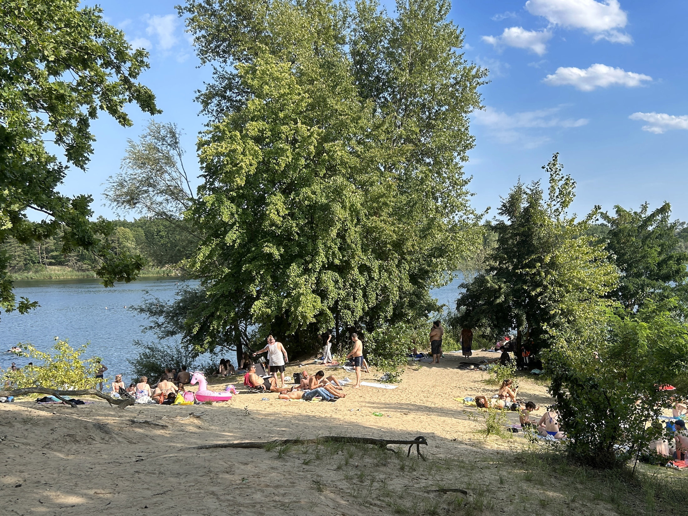 The beach at Flughafensee, Berlin.