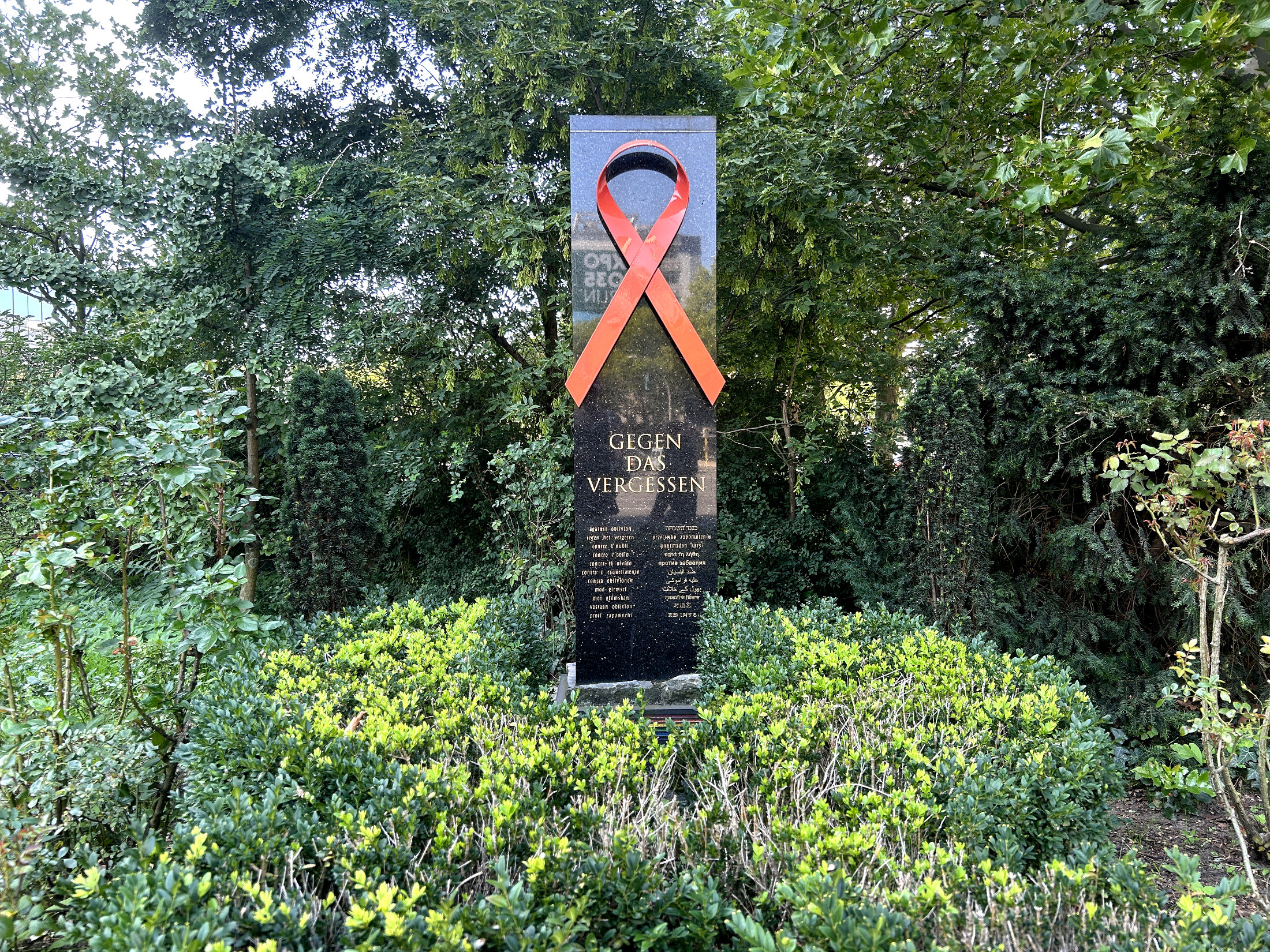 The AIDS Memorial Stele in Regenbogenkiez