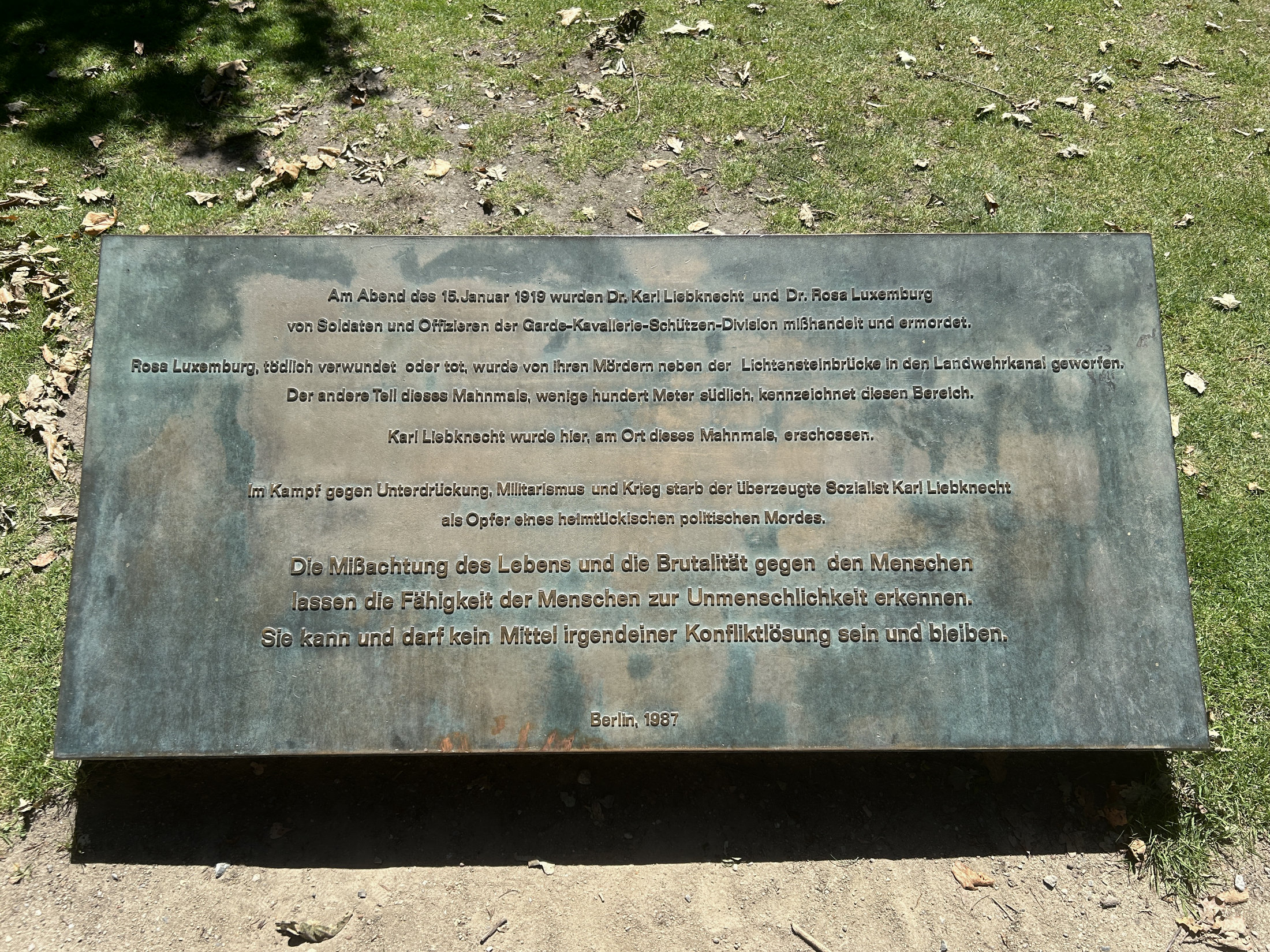 The Scene of Karl Liebknecht’s Murder