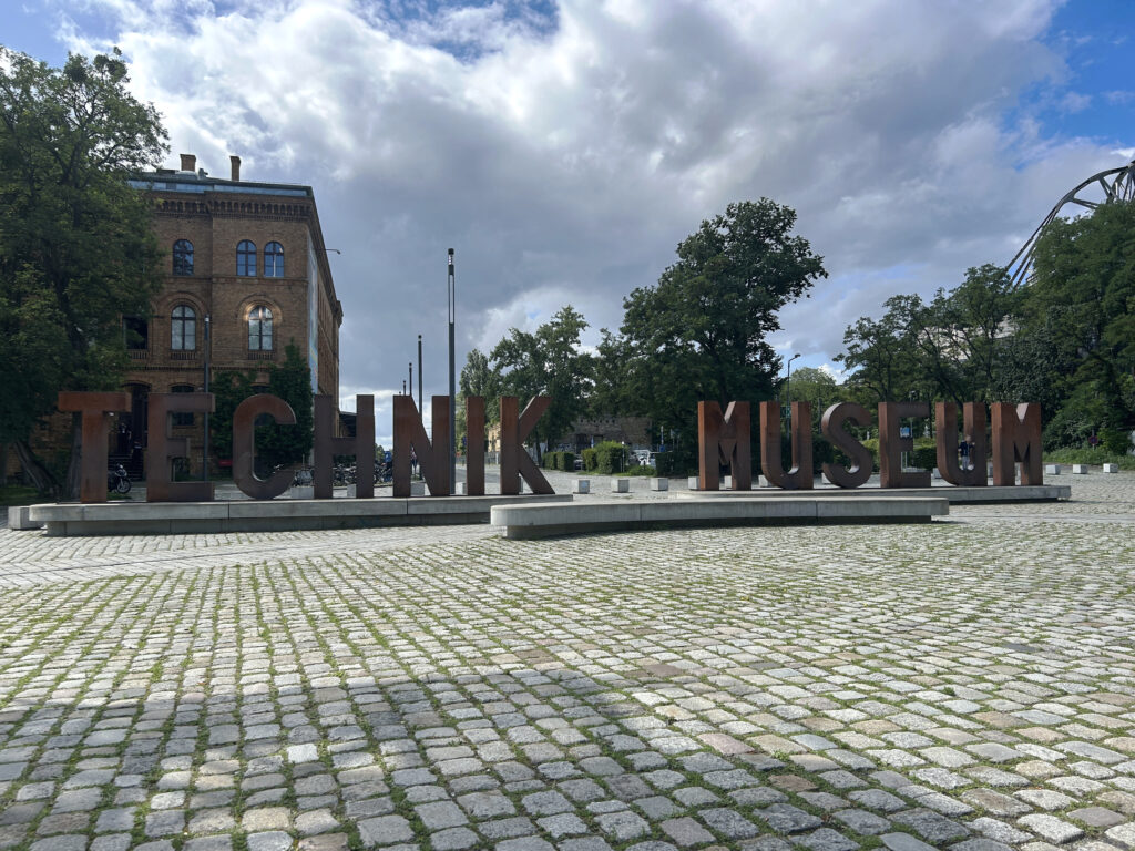 The sign outside the Technikmuseum in Berlin.