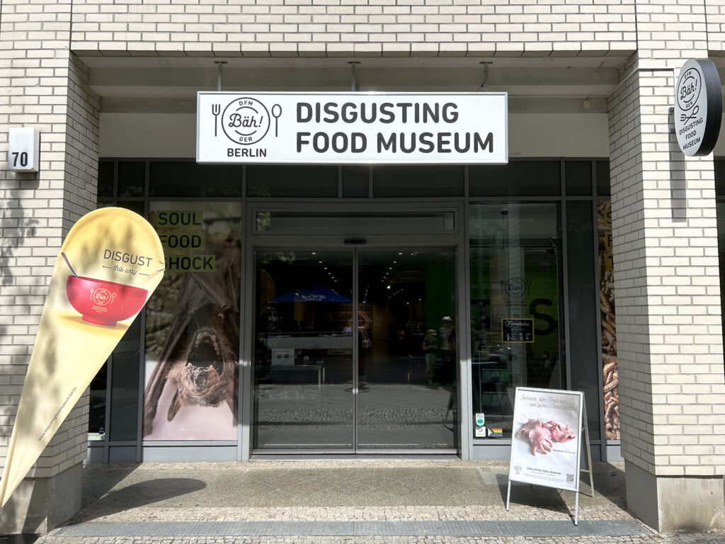 The entrance to the Disgusting Food Museum in Berlin.