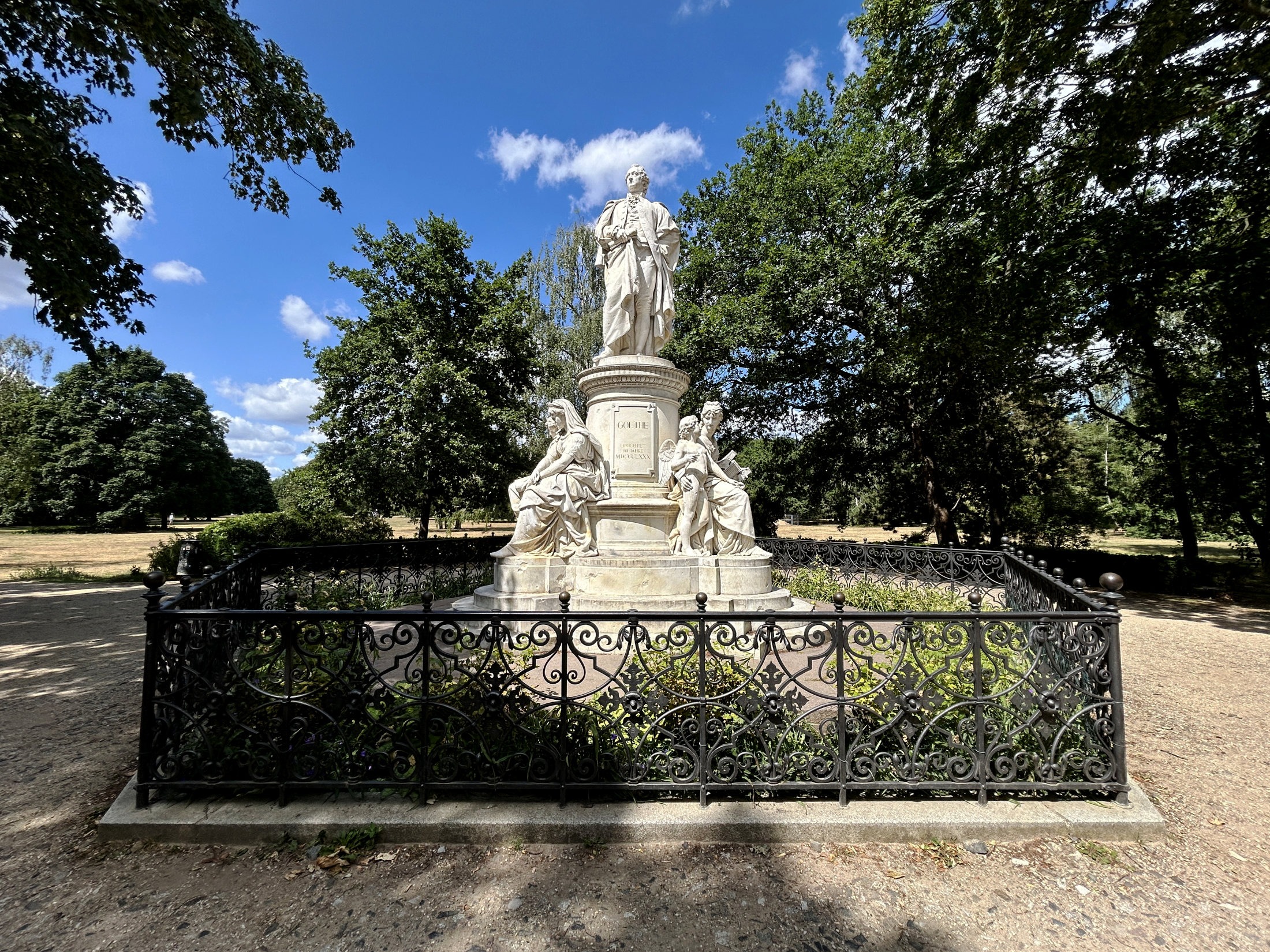 Goethe monument in Tiergarten, Berlin.