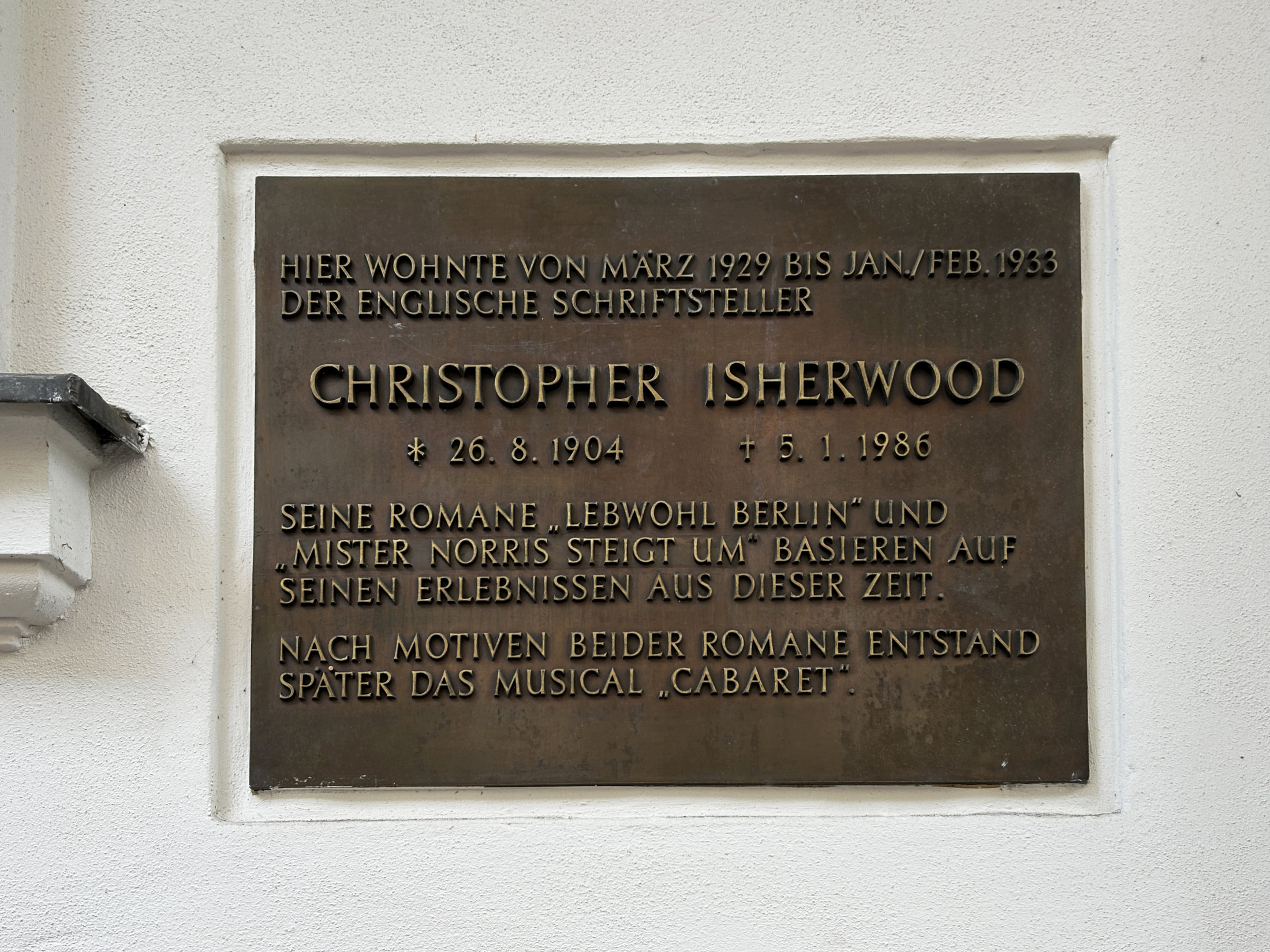 Christopher Isherwood Lived at This Address in Berlin