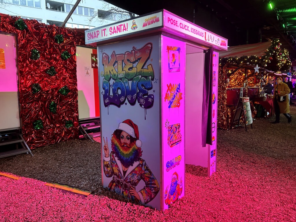 The KissmasBooth at Christmas Avenue.