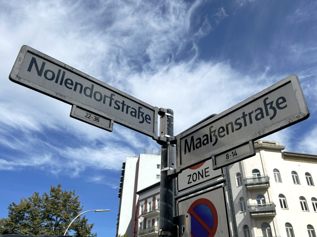 Nollendorferstraße gadeskilt.