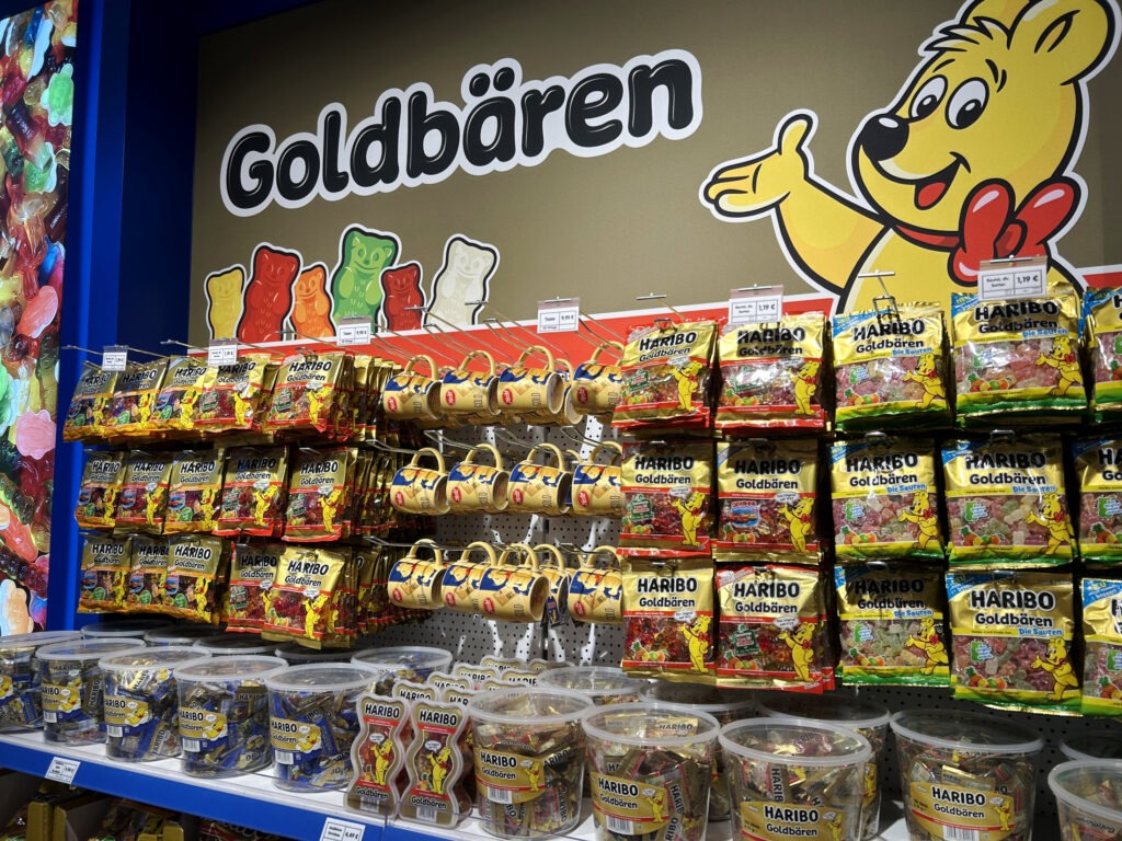 Vingummibamse-afdelingen i HARIBO Shop Berlin.