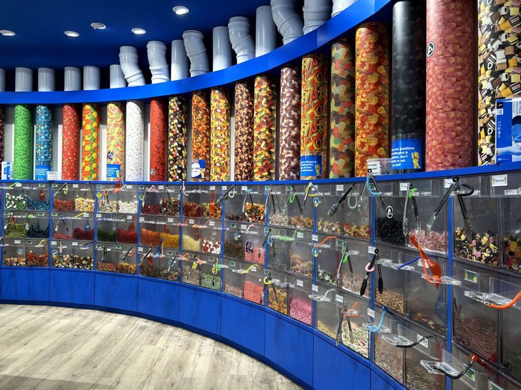 Blandselv-slikket i HARIBO Shop Berlin.