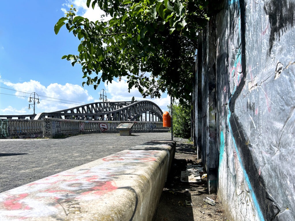 The Berlin Wall and Bösebrücke.